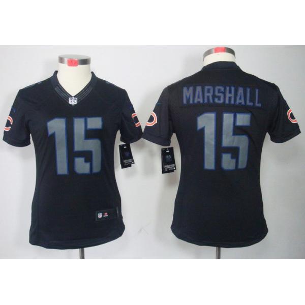 [Impact Limited] MARSHALL Chicago #15 Womens Football Jersey - Brandon Marshall Womens Football Jersey_Free Shipping