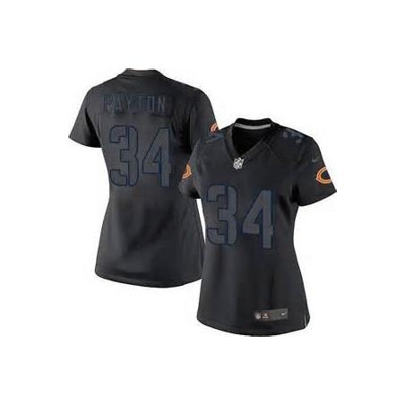 [Impact Limited] PAYTON Chicago #34 Womens Football Jersey - Walter Payton Womens Football Jersey_Free Shipping