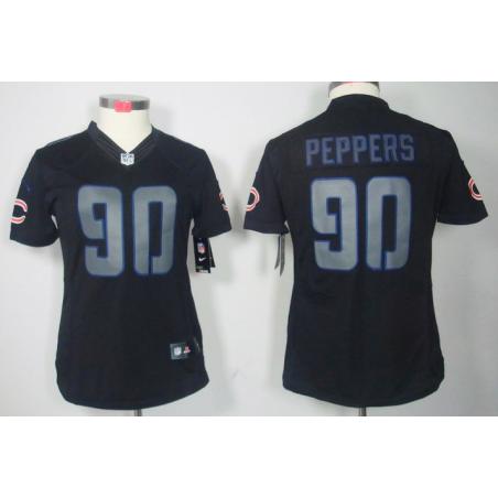 [Impact Limited] PEPPERS Chicago #90 Womens Football Jersey - Julius Peppers Womens Football Jersey_Free Shipping