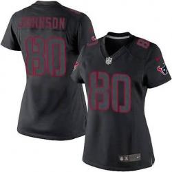 [Impact Limited] JOHNSON Houston #80 Womens Football Jersey - Andre Johnson Womens Football Jersey_Free Shipping