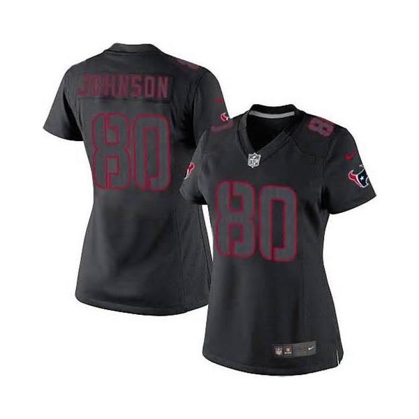 [Impact Limited] JOHNSON Houston #80 Womens Football Jersey - Andre Johnson Womens Football Jersey_Free Shipping