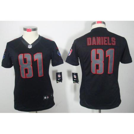 [Impact Limited] DANIELS Houston #81 Womens Football Jersey - Owen Daniels Womens Football Jersey_Free Shipping