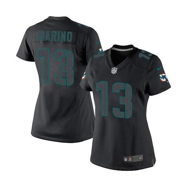 [Impact Limited] MARINO Miami #13 Womens Football Jersey - Dan Marino Womens Football Jersey_Free Shipping