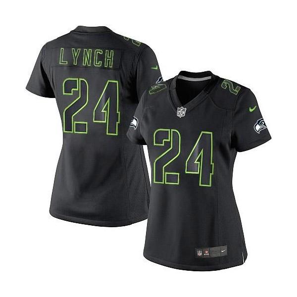 [Impact Limited] LYNCH Seattle #24 Womens Football Jersey - Marshawn Lynch Womens Football Jersey_Free Shipping