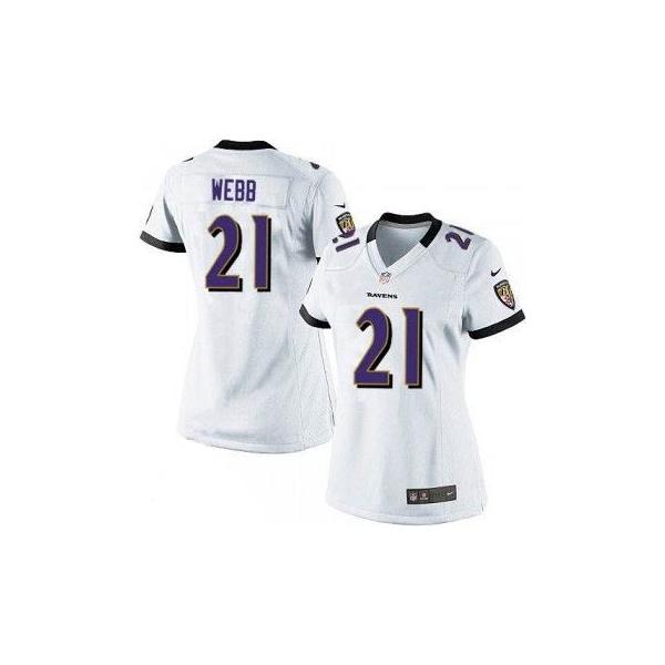 [Limited] WEBB Baltimore #21 Womens Football Jersey - Lardarius Webb Womens Football Jersey (White)_Free Shipping