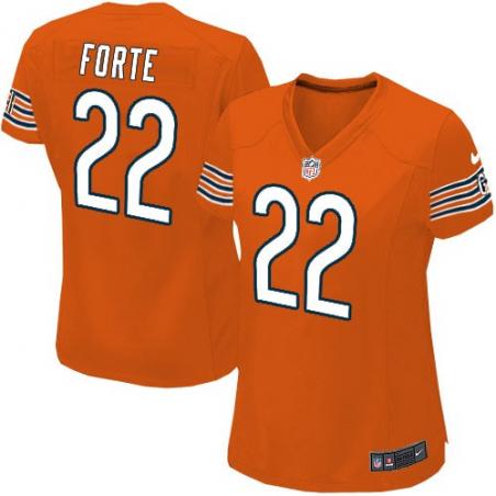 [Limited] FORTE Chicago #22 Womens Football Jersey - Matt Forte Womens Football Jersey (Orange)_Free Shipping