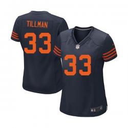 [Limited] TILLMAN Chicago #33 Womens Football Jersey - Charles Tillman Womens Football Jersey (Blue Orange Number)_Free Shipping