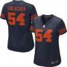 [Limited] URLACHER Chicago #54 Womens Football Jersey - Brian Urlacher Womens Football Jersey (Blue Orange Number)_Free Shipping