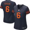 [Limited] CUTLER Chicago #6 Womens Football Jersey - Jay Cutler Womens Football Jersey (Blue Orange Number)_Free Shipping