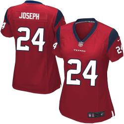 [Limited] JOSEPH Houston #24 Womens Football Jersey - Johnathan Joseph Womens Football Jersey (Red)_Free Shipping