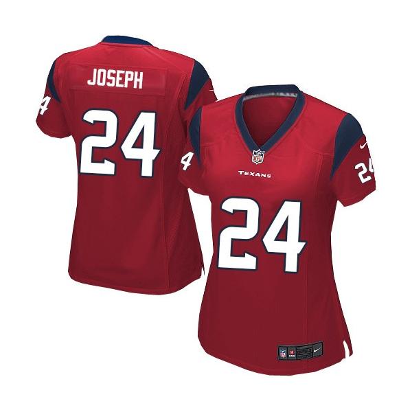 [Limited] JOSEPH Houston #24 Womens Football Jersey - Johnathan Joseph Womens Football Jersey (Red)_Free Shipping