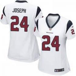 [Limited] JOSEPH Houston #24 Womens Football Jersey - Johnathan Joseph Womens Football Jersey (White)_Free Shipping