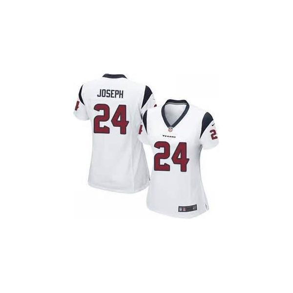 [Limited] JOSEPH Houston #24 Womens Football Jersey - Johnathan Joseph Womens Football Jersey (White)_Free Shipping