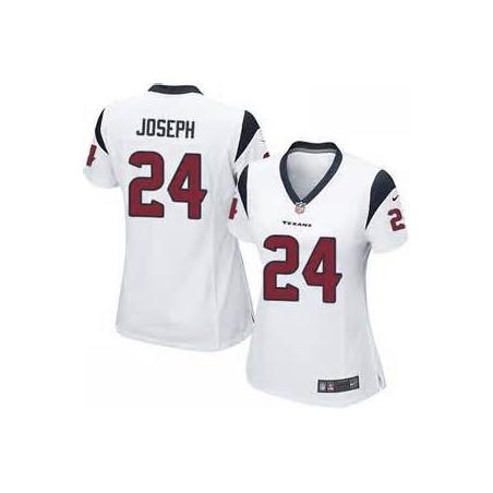 [Limited] JOSEPH Houston #24 Womens Football Jersey - Johnathan Joseph Womens Football Jersey (White)_Free Shipping