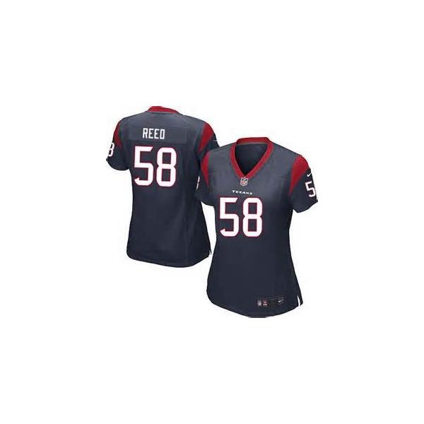 [Limited] REED Houston #58 Womens Football Jersey - Brooks Reed Womens Football Jersey (Blue)_Free Shipping