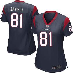 [Limited] DANIELS Houston #81 Womens Football Jersey - Owen Daniels Womens Football Jersey (Blue)_Free Shipping