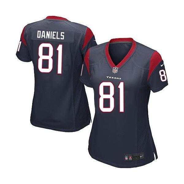 [Limited] DANIELS Houston #81 Womens Football Jersey - Owen Daniels Womens Football Jersey (Blue)_Free Shipping