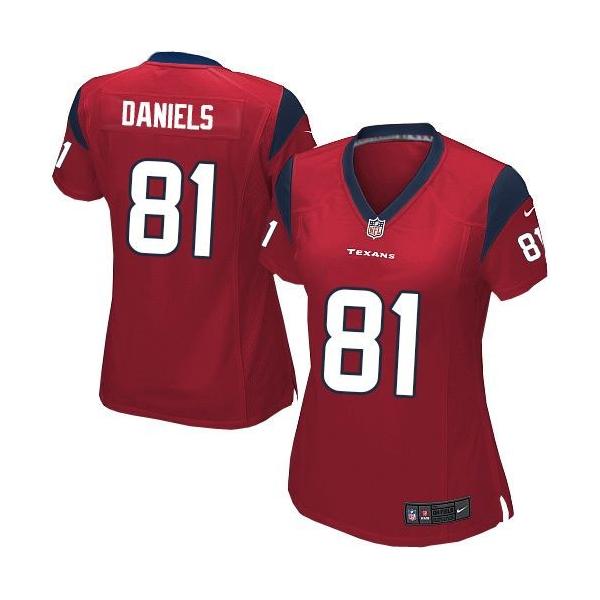 [Limited] DANIELS Houston #81 Womens Football Jersey - Owen Daniels Womens Football Jersey (Red)_Free Shipping