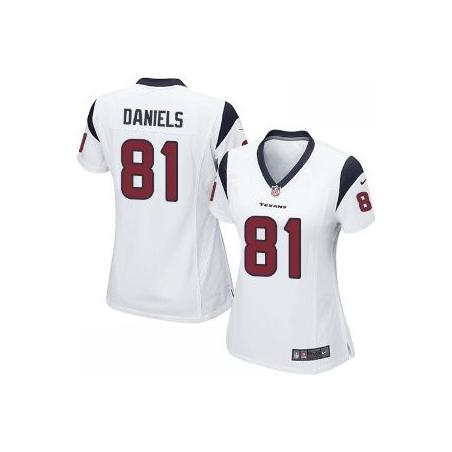 [Limited] DANIELS Houston #81 Womens Football Jersey - Owen Daniels Womens Football Jersey (White)_Free Shipping