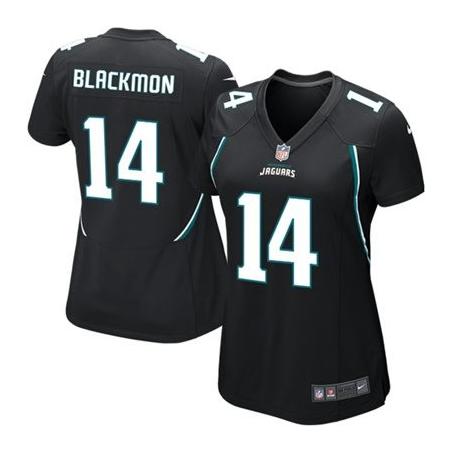 [Limited] BLACKMON Jacksonville #14 Womens Football Jersey - Justin Blackmon Womens Football Jersey (Black)_Free Shipping