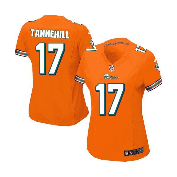 [Limited] TANNEHILL Miami #17 Womens Football Jersey - Ryan Tannehill Womens Football Jersey (Orange)_Free Shipping