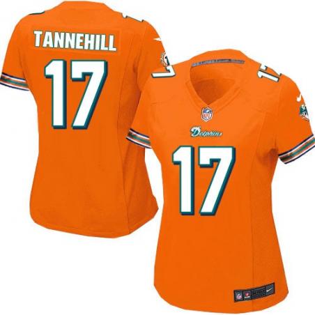 [Limited] TANNEHILL Miami #17 Womens Football Jersey - Ryan Tannehill Womens Football Jersey (Orange)_Free Shipping