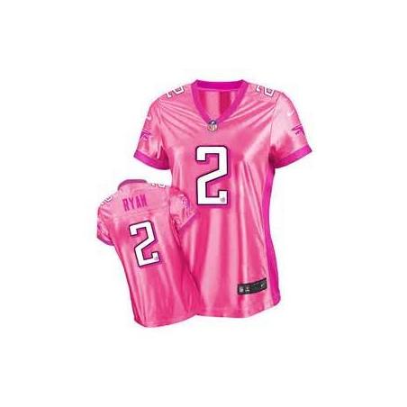 [Love pink III] RYAN Atlanta #2 Womens Football Jersey - Matt Ryan Womens Football Jersey (Pink)_Free Shipping