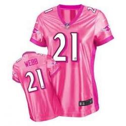 [Love pink III] WEBB Baltimore #21 Womens Football Jersey - Lardarius Webb Womens Football Jersey (Pink)_Free Shipping