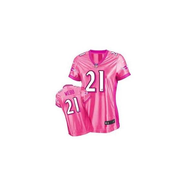 [Love pink III] WEBB Baltimore #21 Womens Football Jersey - Lardarius Webb Womens Football Jersey (Pink)_Free Shipping