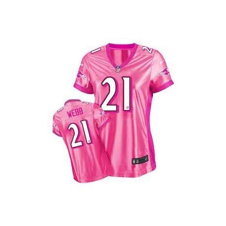 [Love pink III] WEBB Baltimore #21 Womens Football Jersey - Lardarius Webb Womens Football Jersey (Pink)_Free Shipping