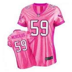 [Love pink III] MERCILUS Houston #59 Womens Football Jersey - Whitney Mercilus Womens Football Jersey (Pink)_Free Shipping