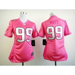 [Love pink III] WATT Houston #99 Womens Football Jersey - J.J. Watt Womens Football Jersey (Pink)_Free Shipping