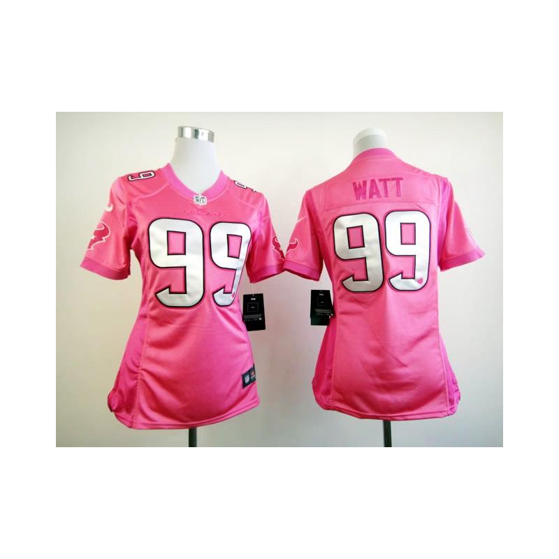 [Love pink III] WATT Houston #99 Womens Football Jersey - J.J. Watt Womens Football Jersey (Pink)_Free Shipping