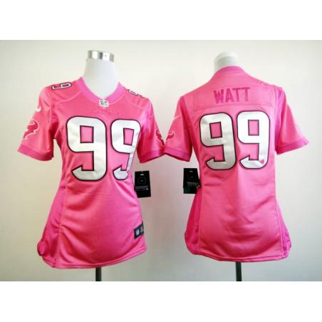 [Love pink III] WATT Houston #99 Womens Football Jersey - J.J. Watt Womens Football Jersey (Pink)_Free Shipping