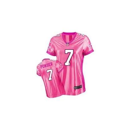 [Love pink III] PONDER Minnesota #7 Womens Football Jersey - Christian Ponder Womens Football Jersey (Pink)_Free Shipping