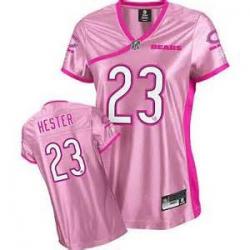 [Love pink] HESTER Chicago #23 Womens Football Jersey - Devin Hester Womens Football Jersey (Pink)_Free Shipping