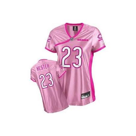 [Love pink] HESTER Chicago #23 Womens Football Jersey - Devin Hester Womens Football Jersey (Pink)_Free Shipping