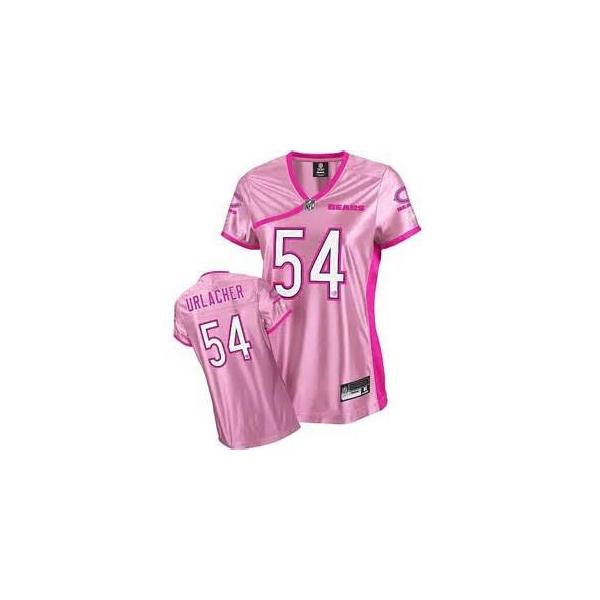 [Love pink] URLACHER Chicago #54 Womens Football Jersey - Brian Urlacher Womens Football Jersey (Pink)_Free Shipping