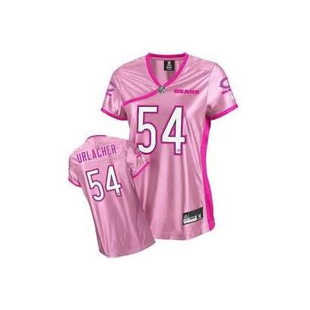 [Love pink] URLACHER Chicago #54 Womens Football Jersey - Brian Urlacher Womens Football Jersey (Pink)_Free Shipping