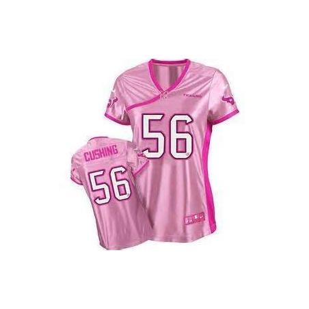 [Love pink] CUSHING Houston #56 Womens Football Jersey - Brian Cushing Womens Football Jersey (Pink)_Free Shipping