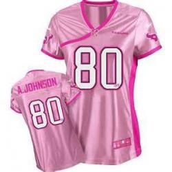 [Love pink] JOHNSON Houston #80 Womens Football Jersey - Andre Johnson Womens Football Jersey (Pink)_Free Shipping