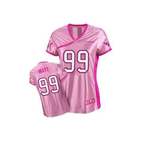 [Love pink] WATT Houston #99 Womens Football Jersey - J.J Watt Womens Football Jersey (Pink)_Free Shipping