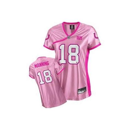 [Love pink] MANNING Indianapolis #18 Womens Football Jersey - Peyton Manning Womens Football Jersey (Pink)_Free Shipping