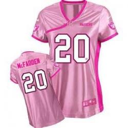 [Love pink] MCFADDEN Oakland #20 Womens Football Jersey - Darren Mcfadden Womens Football Jersey (Pink)_Free Shipping