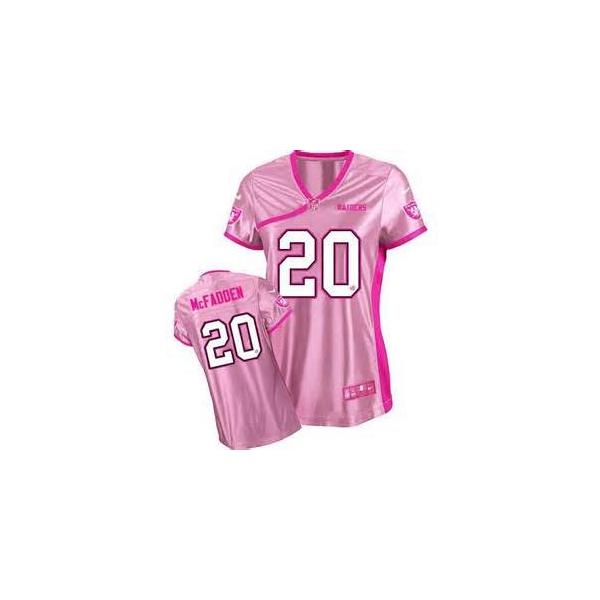 [Love pink] MCFADDEN Oakland #20 Womens Football Jersey - Darren Mcfadden Womens Football Jersey (Pink)_Free Shipping