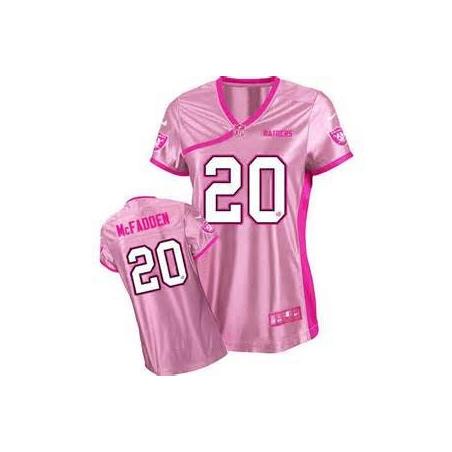 [Love pink] MCFADDEN Oakland #20 Womens Football Jersey - Darren Mcfadden Womens Football Jersey (Pink)_Free Shipping