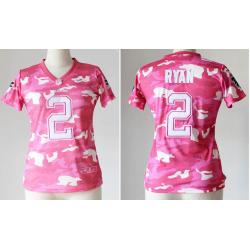 [Pink Camo] RYAN Atlanta #2 Womens Football Jersey - Matt Ryan Womens Football Jersey_Free Shipping