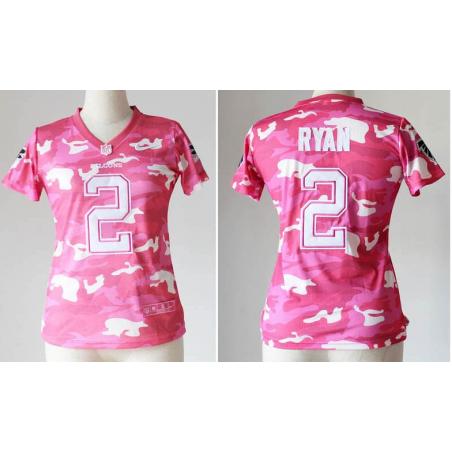 [Pink Camo] RYAN Atlanta #2 Womens Football Jersey - Matt Ryan Womens Football Jersey_Free Shipping