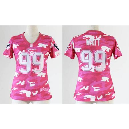 [Pink Camo] WATT Houston #99 Womens Football Jersey - J.J Watt Womens Football Jersey_Free Shipping