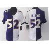 [Split] LEWIS Baltimore #52 Womens Football Jersey - Ray Lewis Womens Football Jersey (Purple-White)_Free Shipping